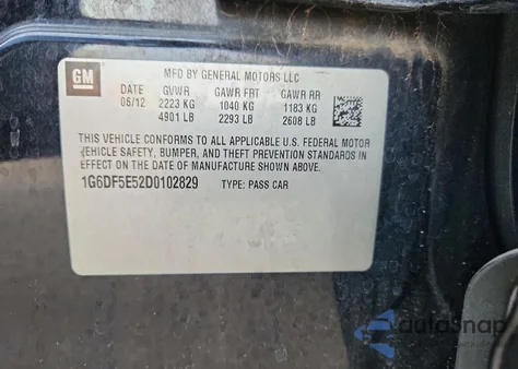 2013 Cadillac Cts Luxury Collection from USA, damaged, VIN 1G6DF5E52D0102829